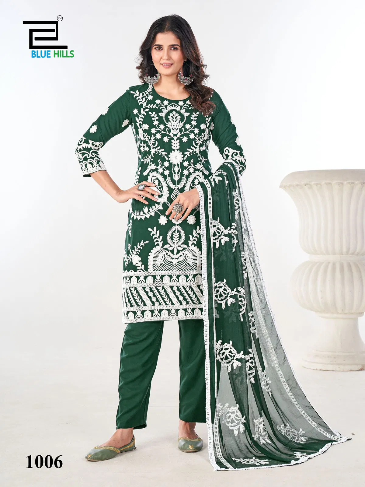 Sahiba By Blue Hills Rayon Heavy Work Designer Kurti With Bottom Dupatta Wholesale Online